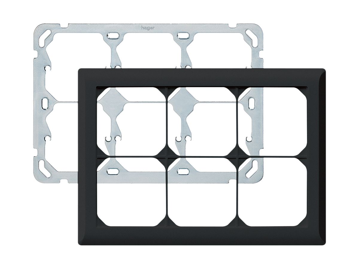 UP-Kopfzeile kallysto.line 2×3 schwarz horizontal