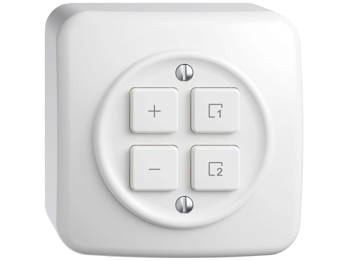 AP-Dimmer Uni-LED STANDARDdue Wiser SNAPFIX® 1 Szene 4 Tasten ws