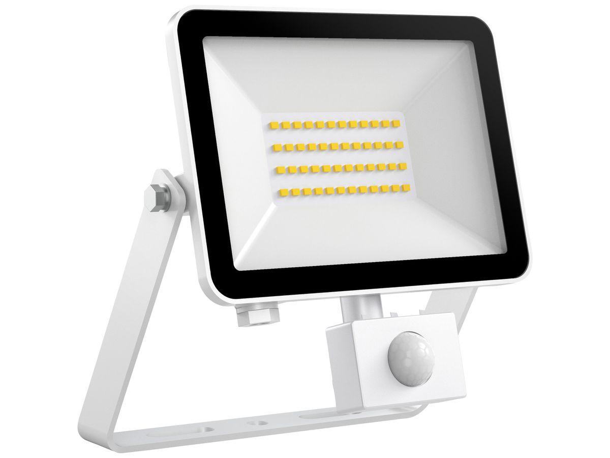 LED-Strahler DOTLUX FLOORslim-sensor 30W 3100lm 3000K weiss PIR
