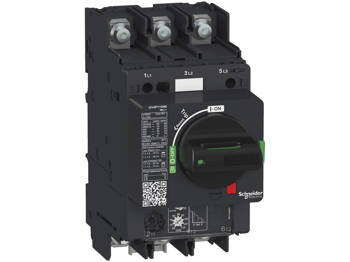 Motorschutzschalter Tesys GV4P12N6, 12.5A, thermisch/magnetisch, 50KA