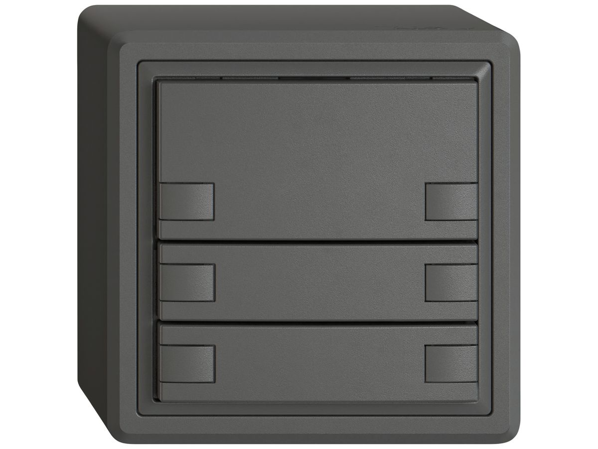 AP-KNX-Taster RGB EDIZIO.liv SNAPFIX® Temperaturfüh.o.LED 3×Taste 2-Tbed.dgu