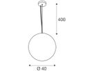 Pendelleuchte SLV SUN 40 E27 1×40W Ø400mm schwarz