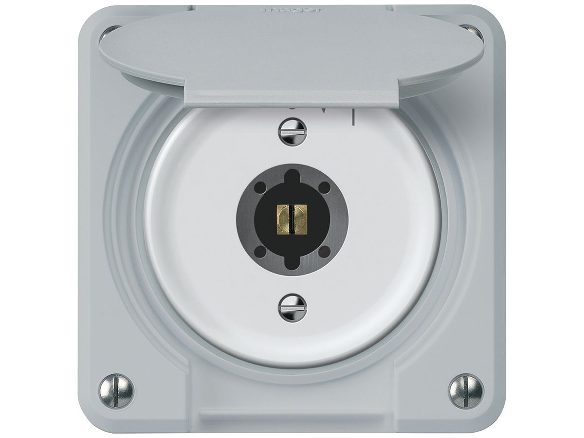 Schlüsselschwenktaster robusto 1P 1NO 20A 250V 86×86mm grau