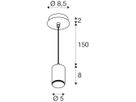 Pendelleuchte SLV LALU E27 1×0…10W Ø50mm schwarz