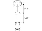 LED-Pendelleuchte SLV NUMINOS S DALI 11W 1020lm 3000K 36° Ø65×162mm weiss