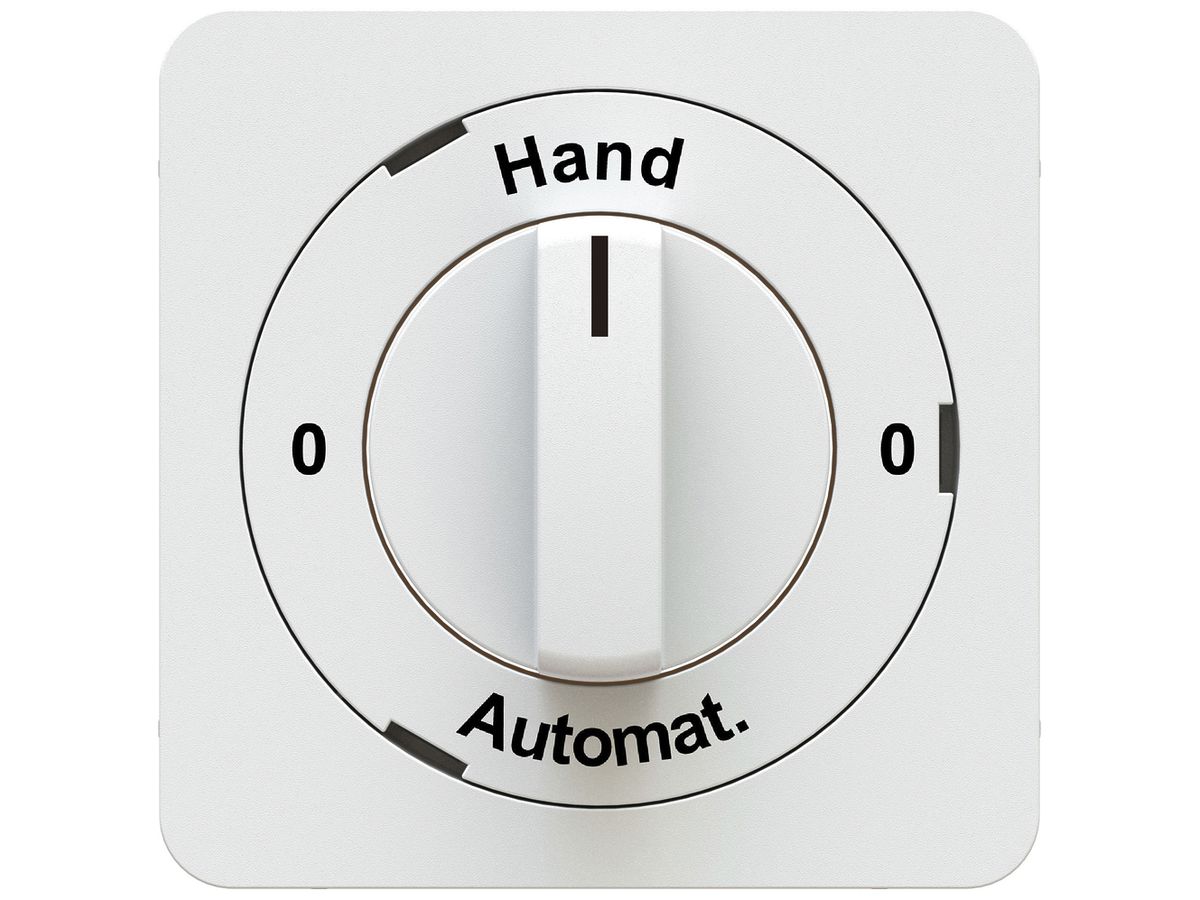 Frontplatte MH priamos 0-Hand-0-Automat für Dreh-/Schlüsselschalter weiss