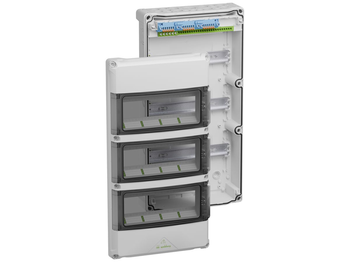 AP-Kleinverteiler Spelsberg AK 36 3-reih 36TE Tür IP65 290×562×124mm