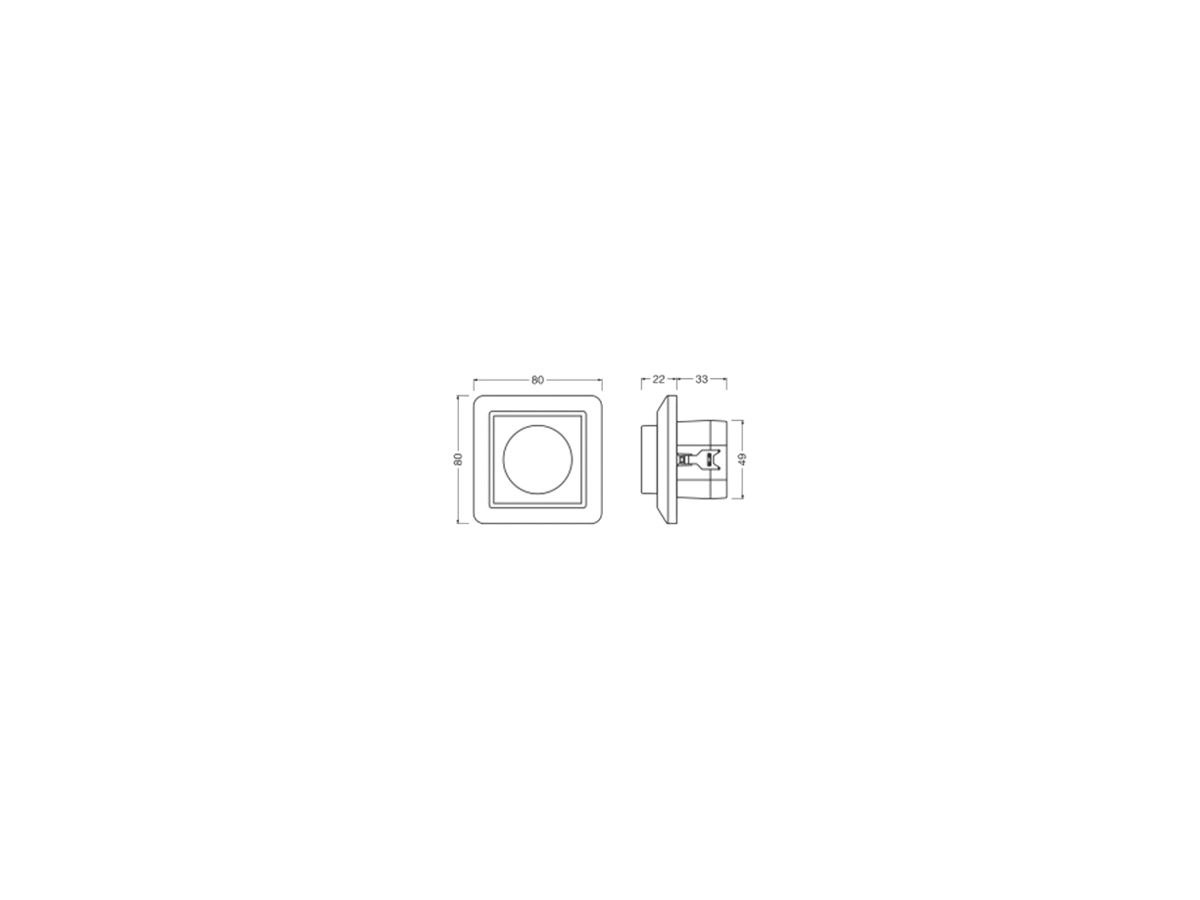 AP-Drehdimmer LEDVANCE IP20 AC 2.7W DALI 80×53×53mm TW Abddeckung austauschbar