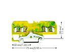 Durchgangsklemme WAGO 4L 2.5mm² grün/gelb