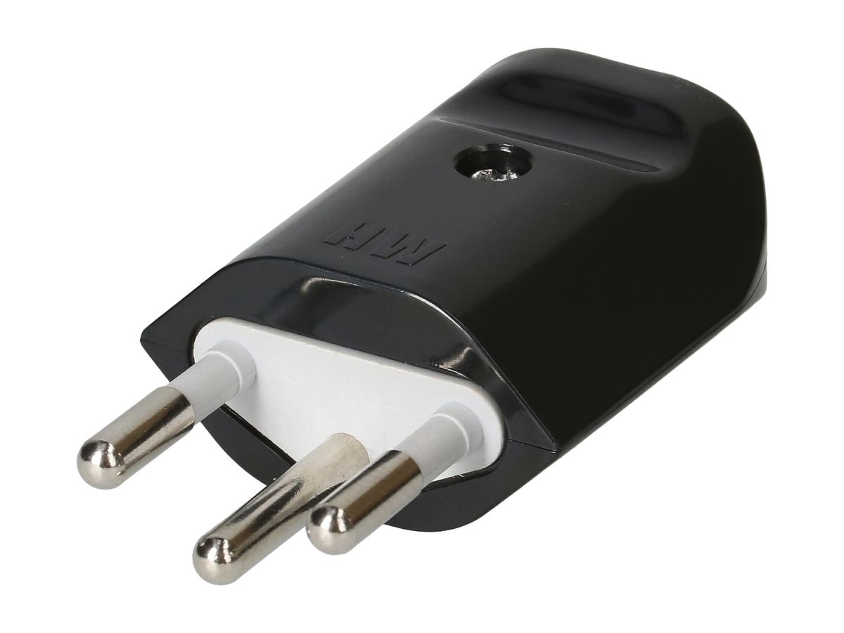 Stecker Typ 12 MAX HAURI MH, Kabeleinführung Ø8.5mm, schwarz