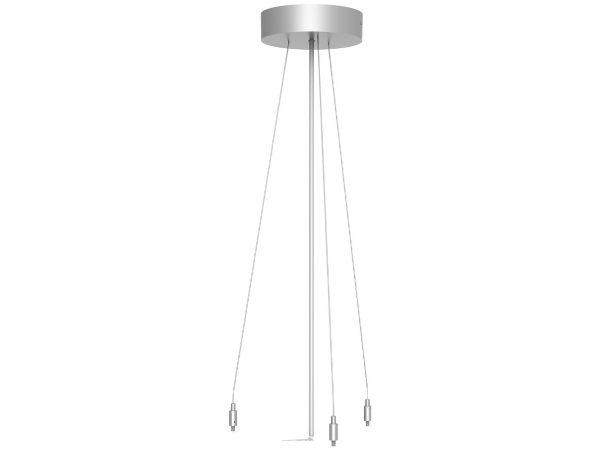 Seilabhängung für Ulysse 1.5m mit Rosette Ø128×33mm und Kabel, DALI, silber