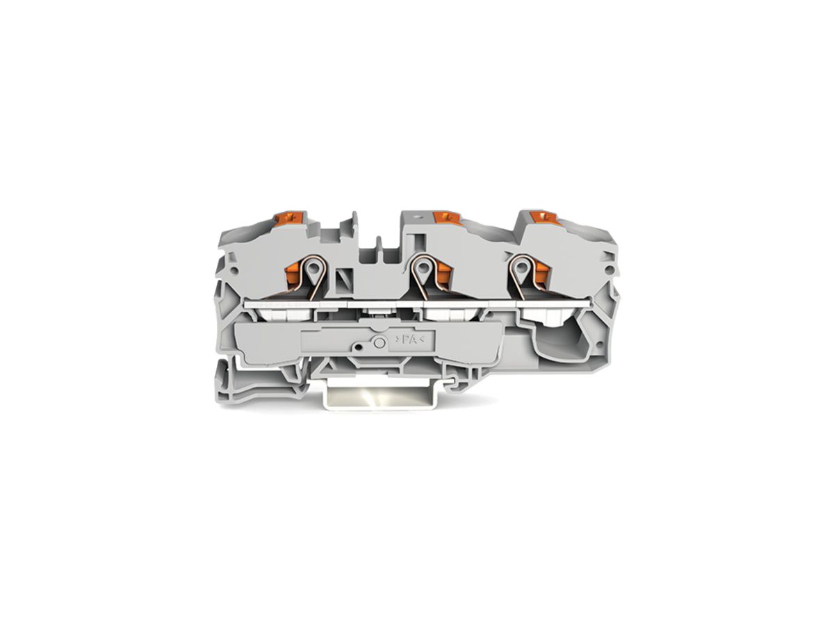 Durchgangsklemme WAGO TOPJOB-S 16mm² 3L grau Serie 2216