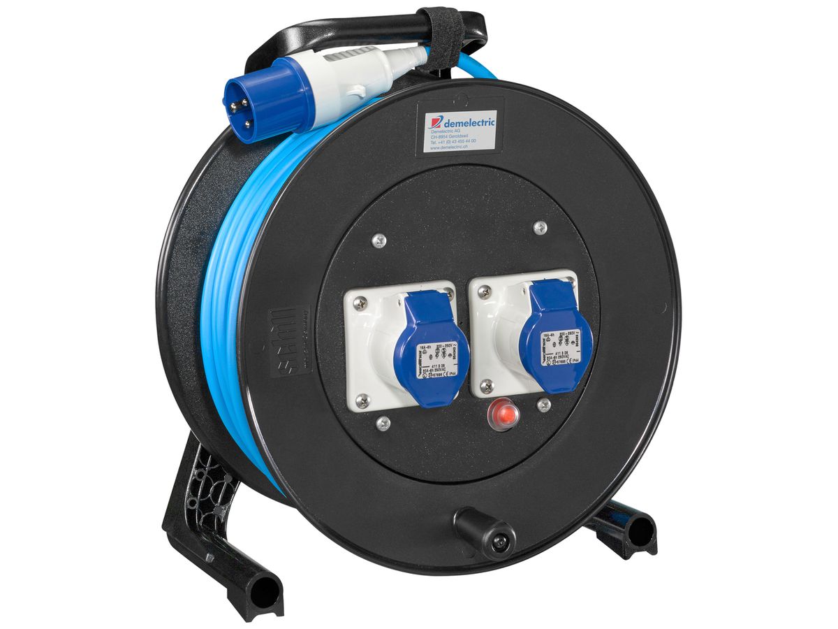 Kabelabroller DEM GT 310 2×CEE 16/3L 33m IP44 schwarz