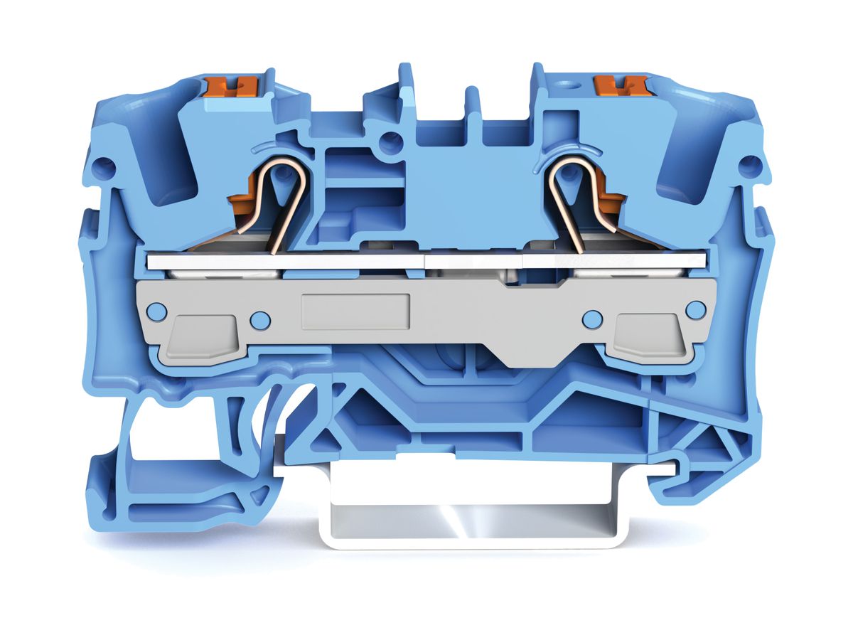 Durchgangsklemme WAGO TOPJOB-S 6mm² 2L blau Serie 2206