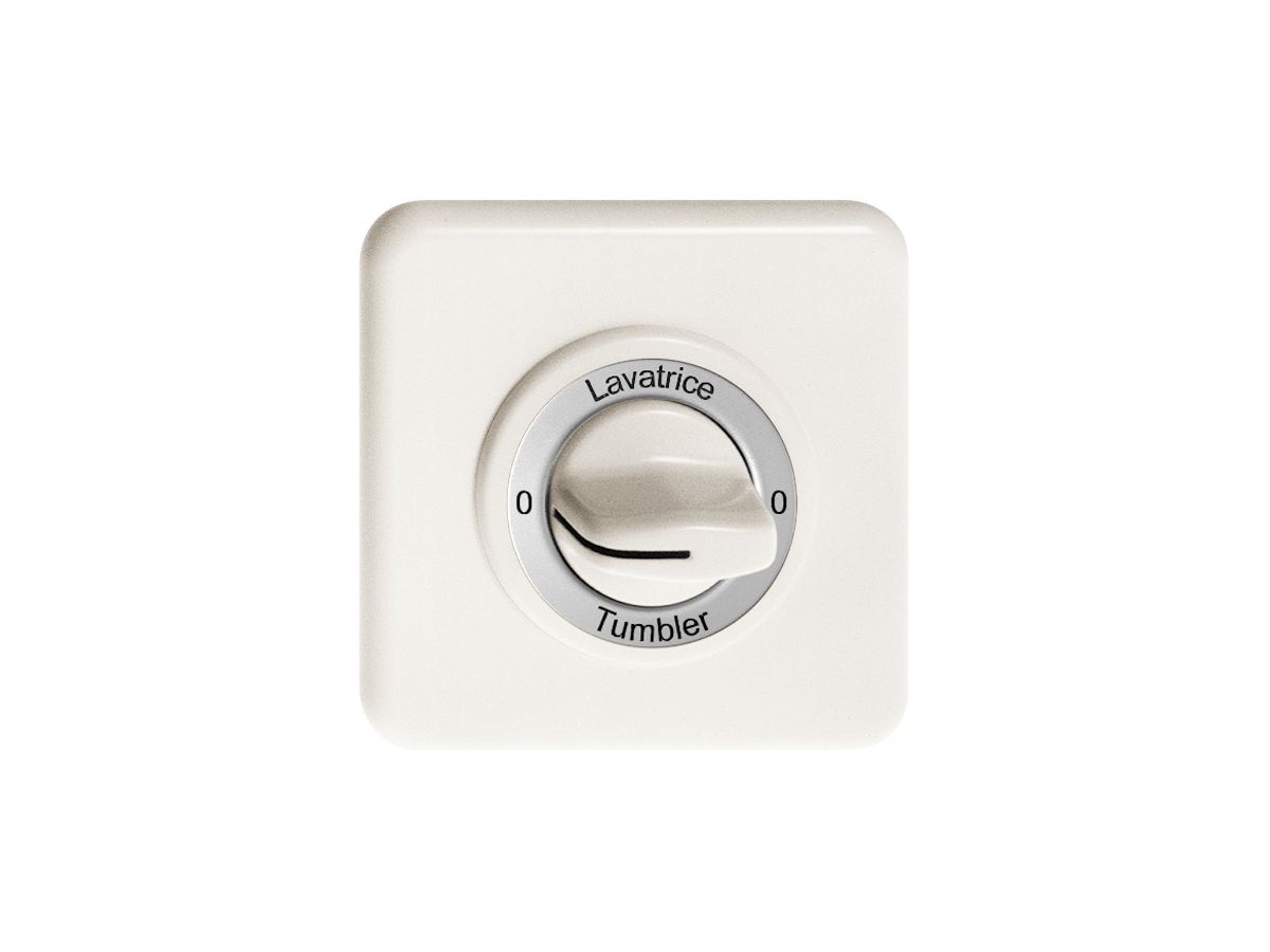 UP-Frontset 0-Lavatrice-0-Tumbler für Drehschalter weiss FH
