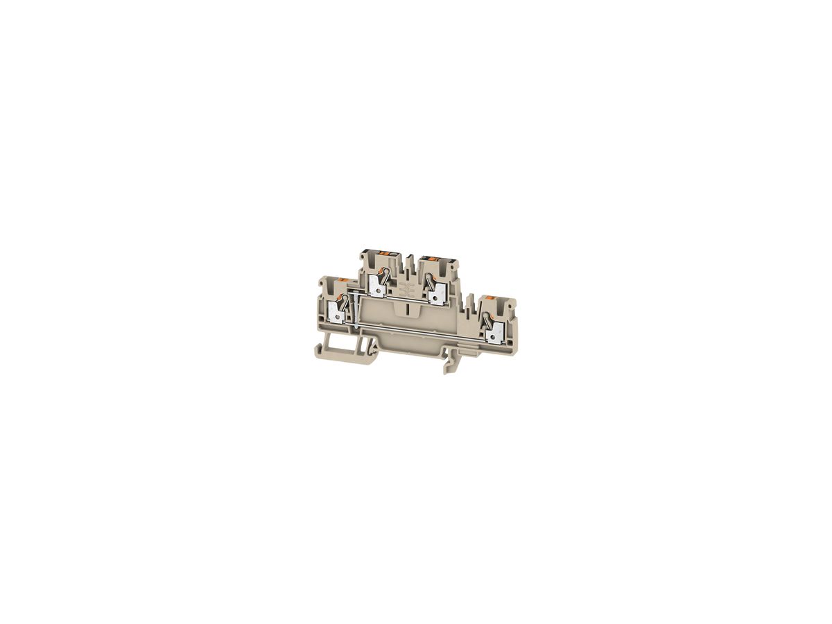 Mehrstock-Reihenklemme Weidmüller A2C PUSH IN 2.5mm² 2 Etagen beige