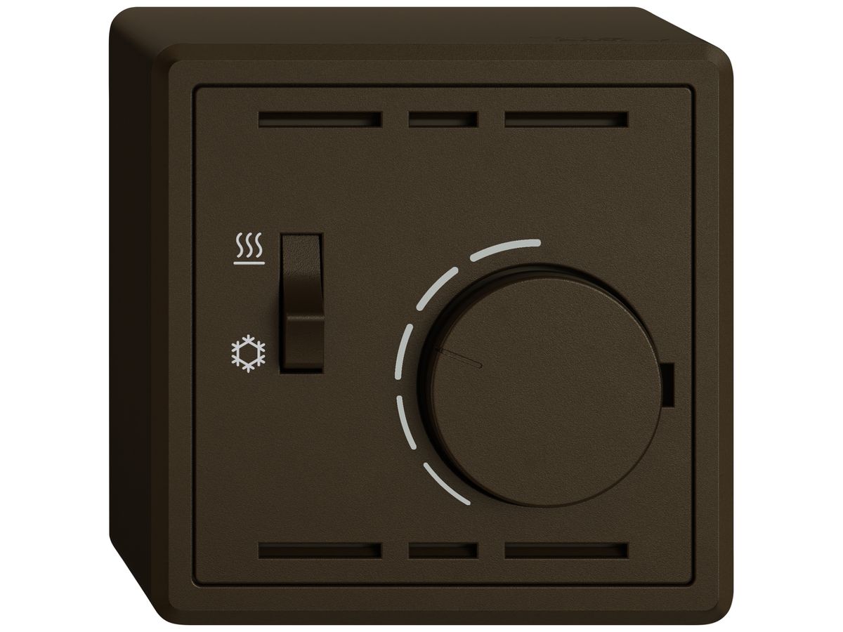 AP-Raumthermostat EDIZIO.liv SNAPFIX® m.Schalter Heizen/Kühlen 230VAC 50Hz br
