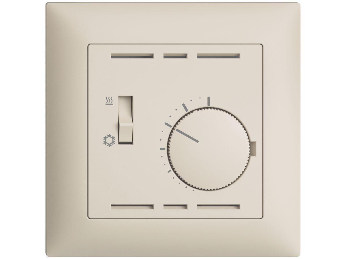 UP-Abdeckset für Thermostat EDIZIOdue, Schalter Heizen/Kühlen, 88×88mm, crema
