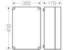 Apparategehäuse Hensel K 0301 grau leer mit Deckel 300×450×170mm
