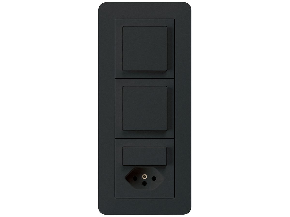 UP-Kombination kallysto.trend Gr.I-I-I vertikal 2×Schalter S3+S3/Typ 13 schwarz
