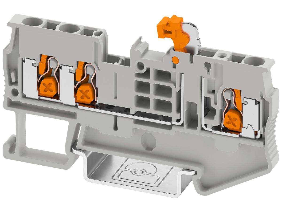 Messertrennklemme PX XT 2,5-TWIN-MT 4mm² 20A 500V 3×1 TH35 gu