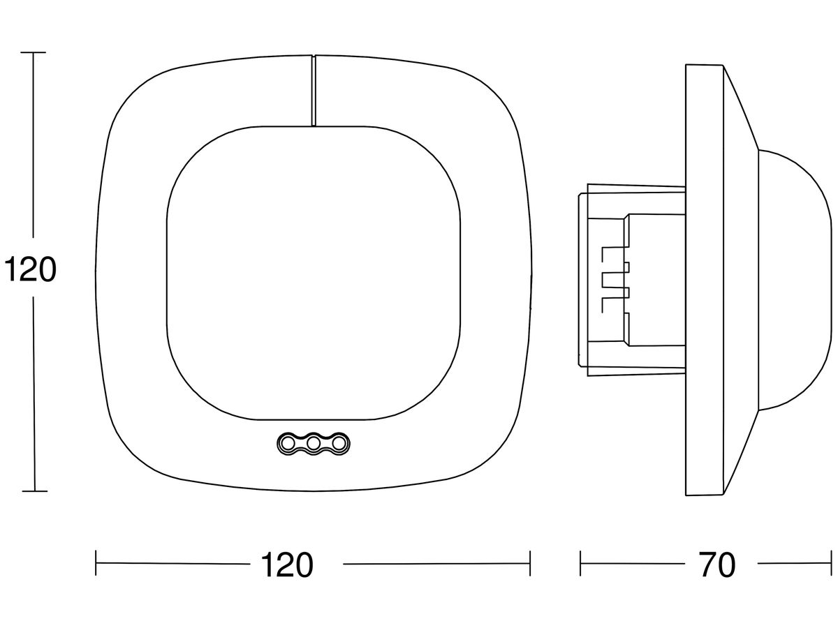 EB-Präsenzmelder Steinel Quattro PIR HD COM1 360° h=2.8m 64m²+400m²
