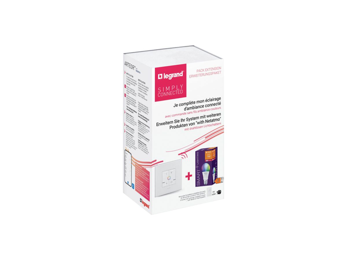 Erweiterungspaket Legrand Arteor with Netatmo 1×Multicolor 1×3L×2.5mm² 1×LED E27