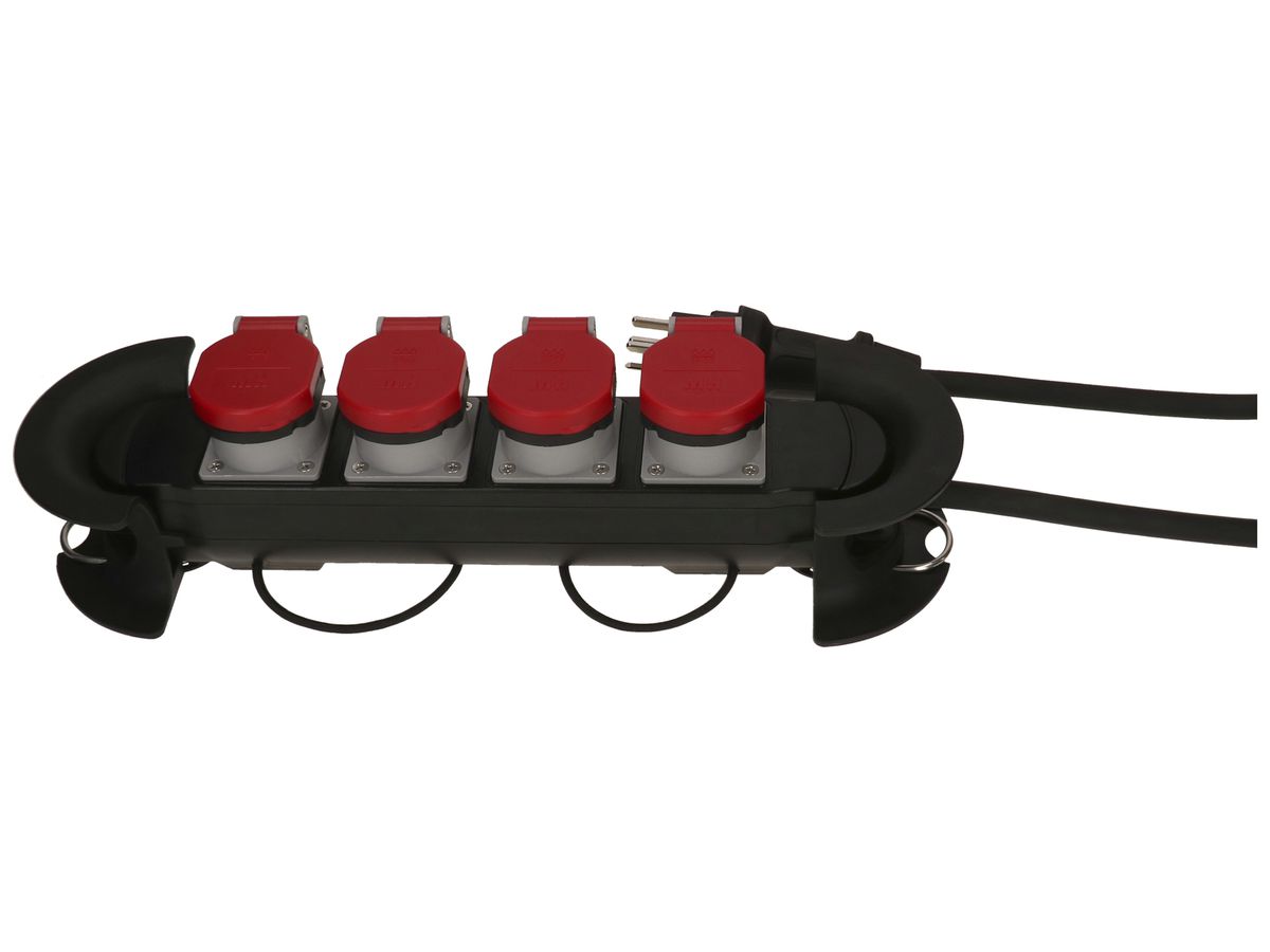 Steckdosenleiste MAX HAURI Construct Line 5m 4×T25 IP55 90° schwarz