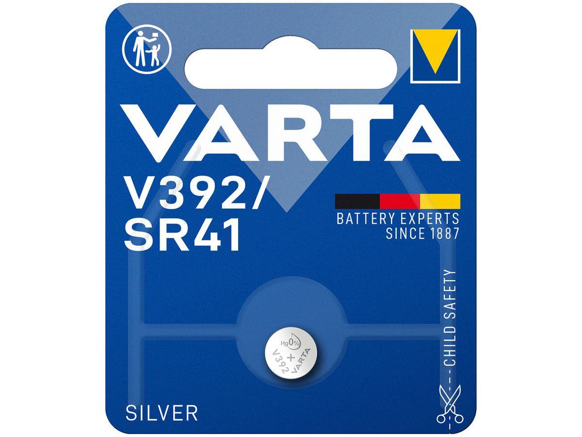 Knopfzelle Silberoxyd VARTA V392, 1.55V Blister à 1 Stück
