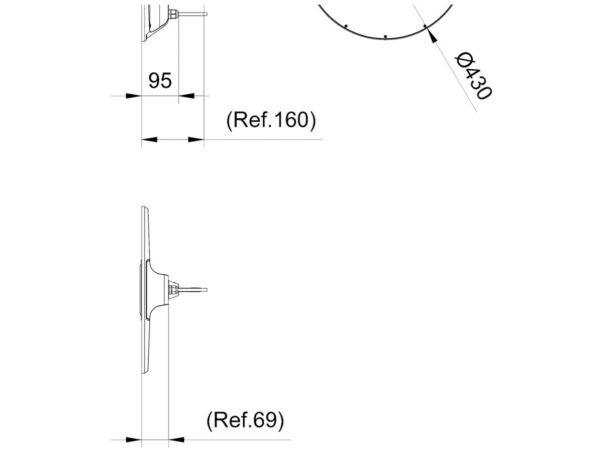 LED-Hallenstrahler Philips CoreLine 155W 30000lm 4000K IP66 WB Ø430 grau