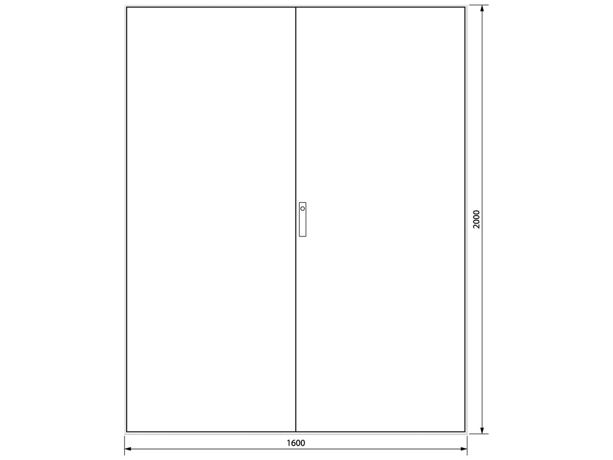 Standgehäuse Hager FG26WE 1600×2000×400mm grau