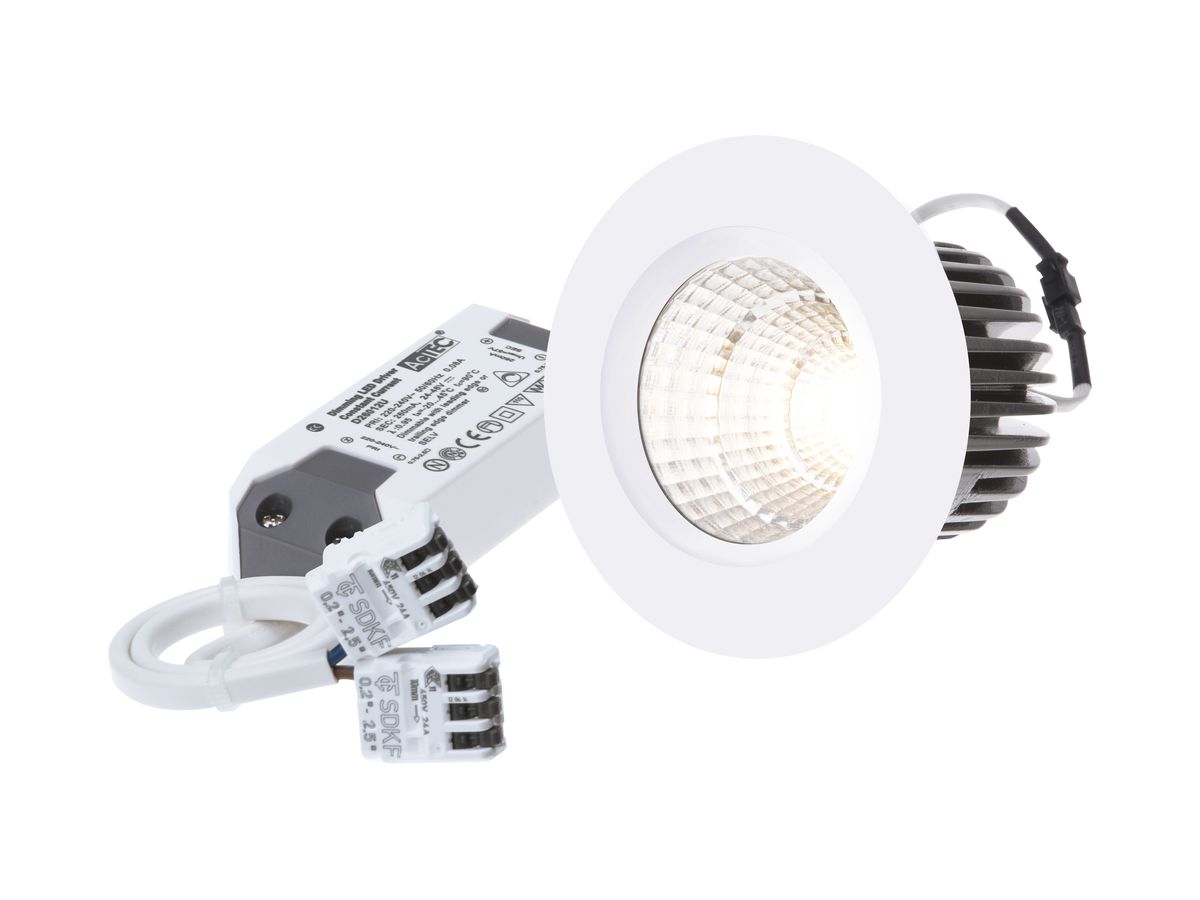 EB-LED-Spot Fixo 10.5W 230V 960lm 3000K Loch-Ø68mm weiss 60°