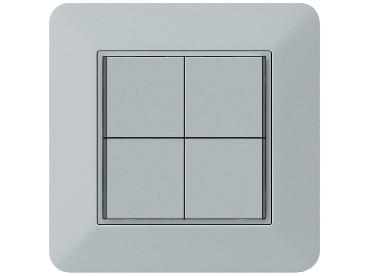 UP-Taster KNX KTR 4×Tasten 4×Betätigungspunkte LED grau