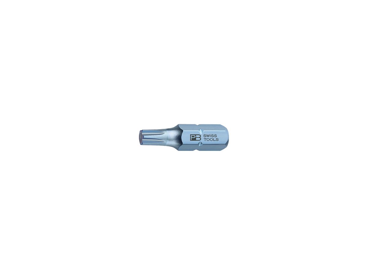 Bit Torx-Schraube PB C6 B-400 T10×25mm 6.3 (1/4") mit Bohrung