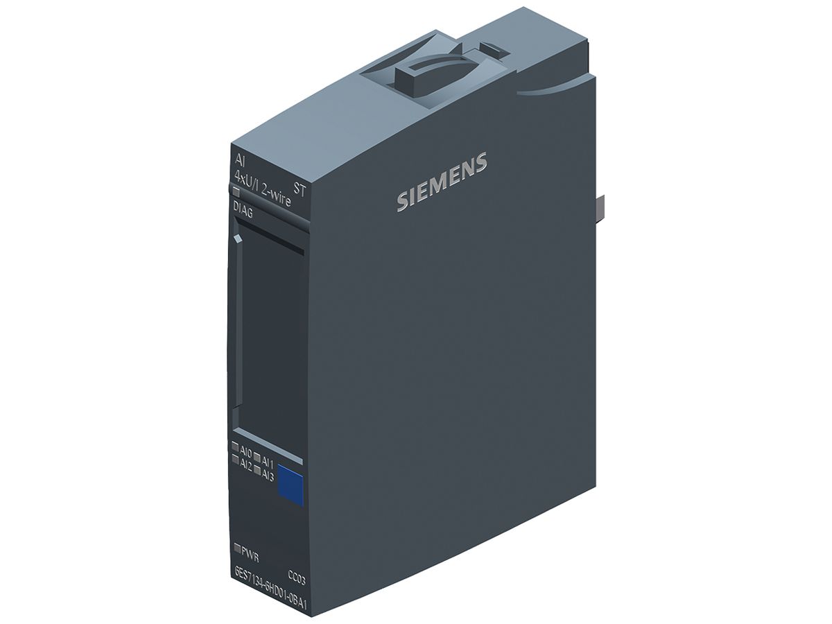 SPS-Eingabemodul Siemens SIMATIC ET200SP AI 4×U/I ST A0/A1 CC03, 10 Stk
