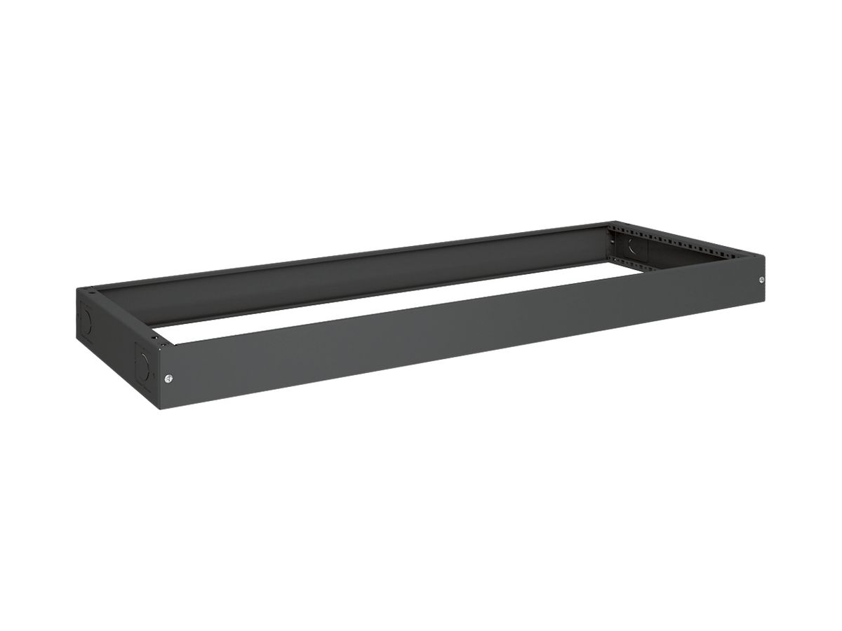 Sockel Hager univers 100×1300×400mm für Schrank FR schwarz RAL 9005