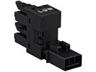 H-Verteiler WINSTA MINI 890 3L 1 Stecker/2 Buchsen, schwarz