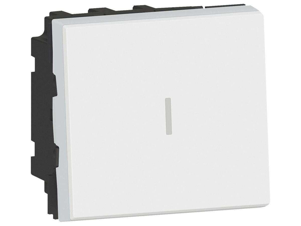 Wippschalter MOS Schema 3 2L mit Klemme für N 2 Module weiss