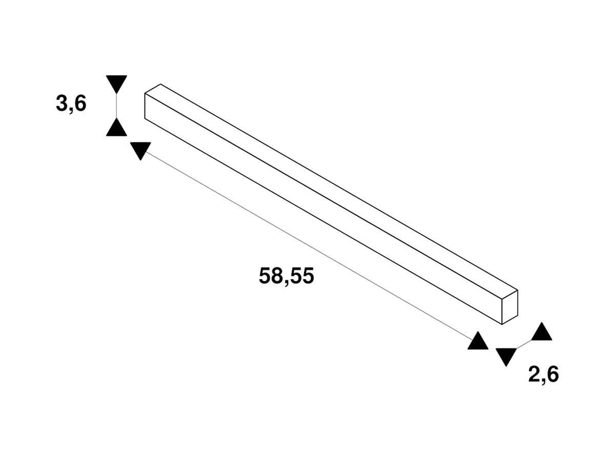 LED-Lichtleiste SLV BATTEN 60 9W 940lm 3000/4000K weiss