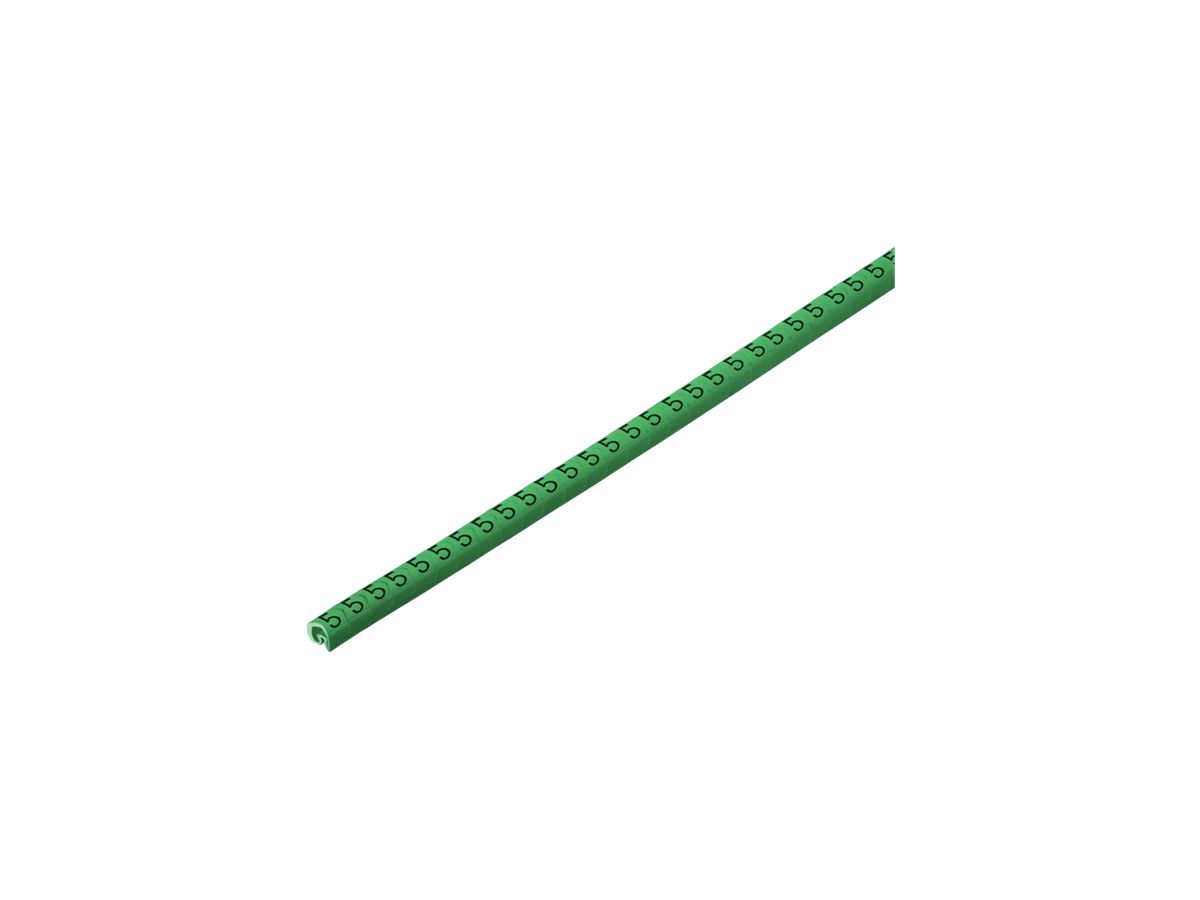 Leitermarkierer Weidmüller CLI C CD für Ø1…3mm 3×3.4mm Aufdruck: 5, grün