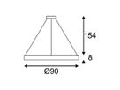 LED-Pendelleuchte SLV MEDO RING 90 56W 4185lm 3000K IP20 weiss