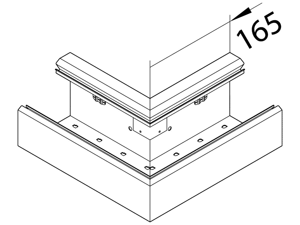 Flachwinkel down tehalit EK 115110, verkehrsweiss
