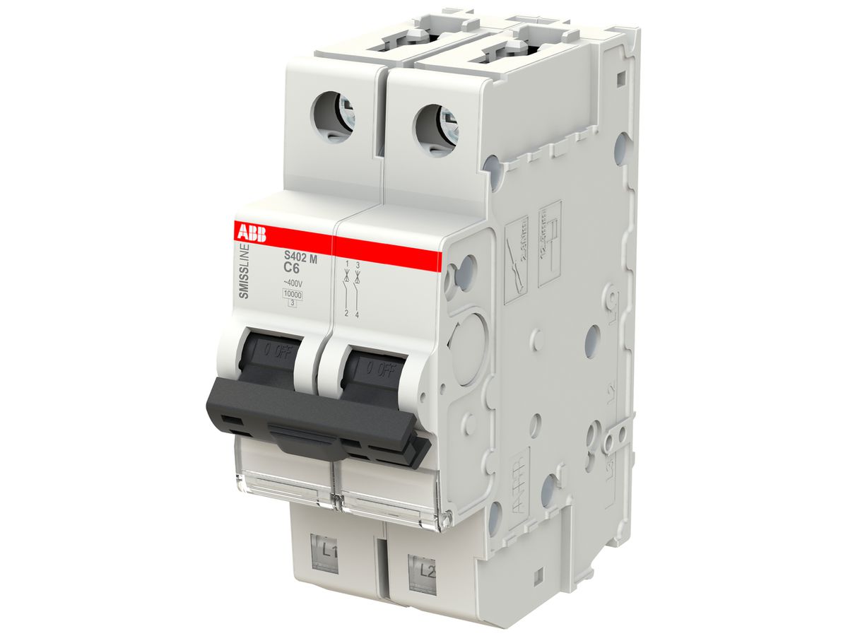 Leitungsschutzschalter SMISSLINE TP S 2×6A C 10kA