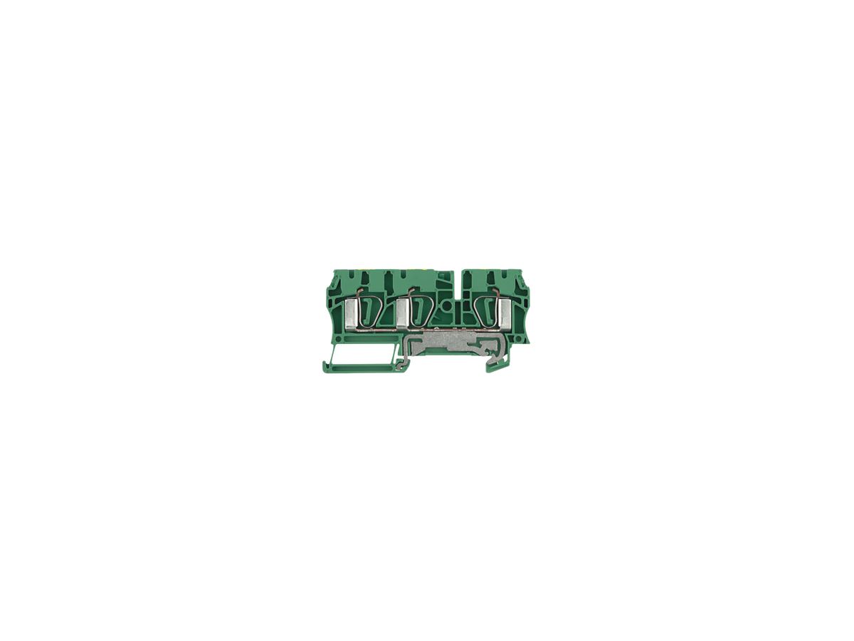 Schutzleiter-Reihenklemme Weidmüller ZPE 4/3AN Zugfeder 4mm² grün-gelb