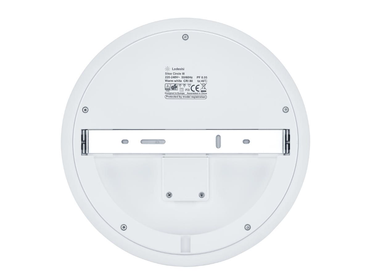 Anbauleuchte SLICE CIRCLE NIII ws 18/24W - Ledeshi 18/24W,3000/4000K,IP54,Dali-Push