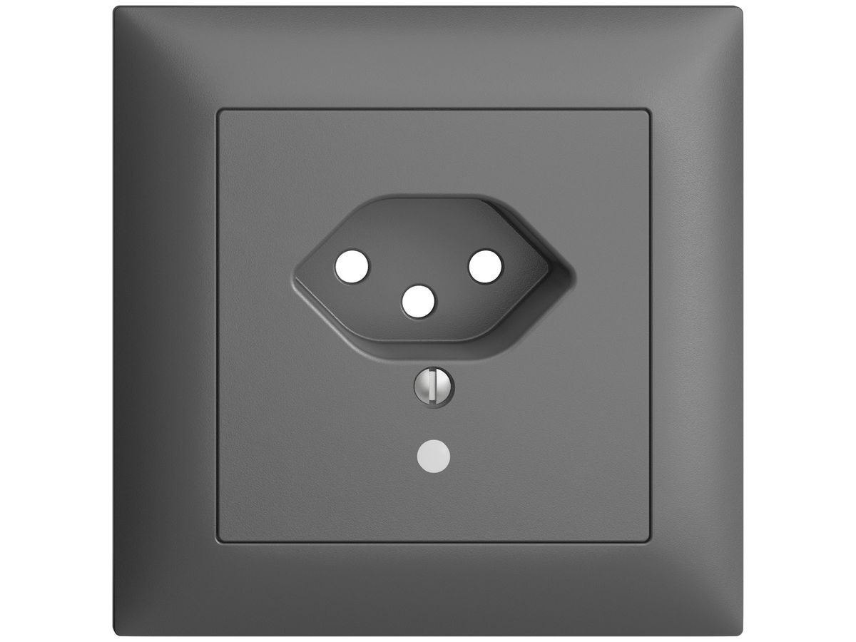 UP-Frontset EDIZIOdue T13 dunkelgrau 88×88mm mit Linse