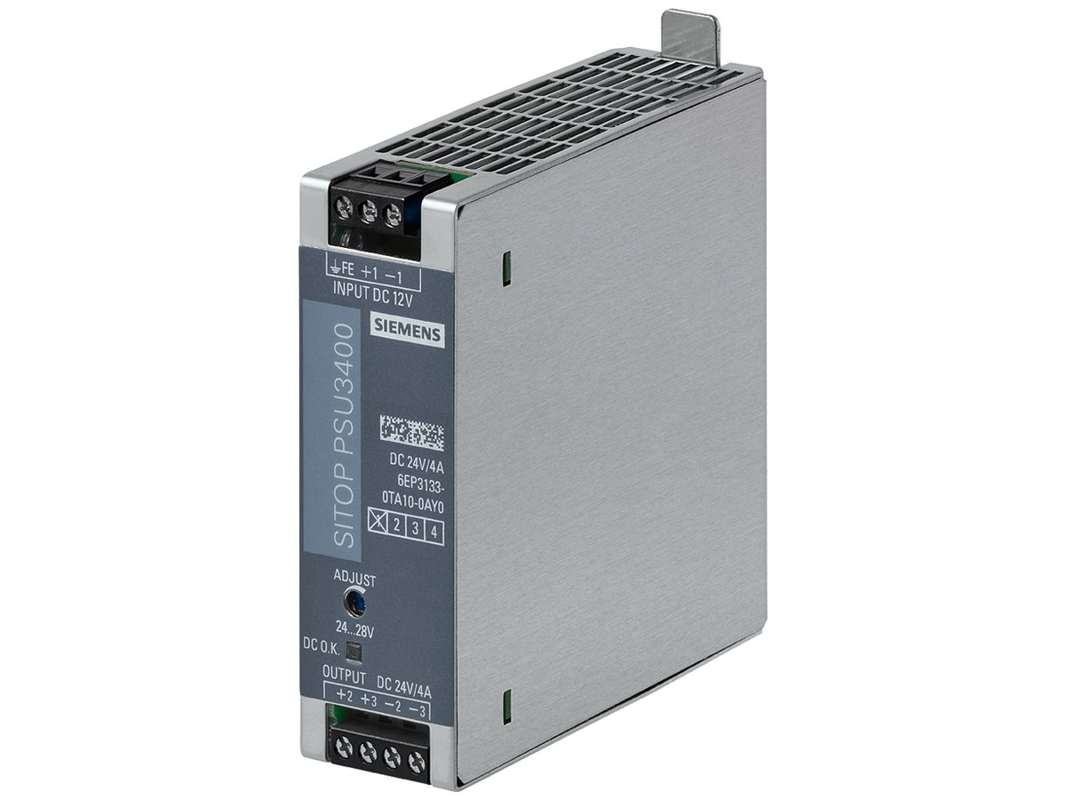 Stromversorgung Siemens SITOP, IN: 12VDC, OUT: 24VDC/4A