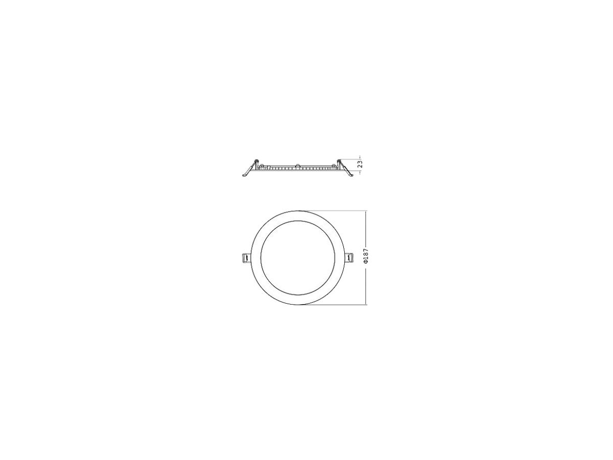 LED-Downlight LEDVANCE SLIM 16W 1650lm 830/840 IP44 DALI Ø187×23mm weiss