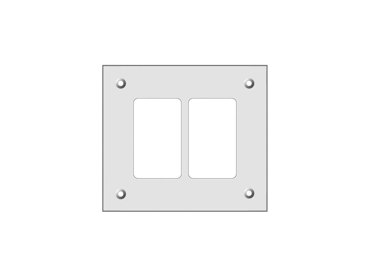 Montageplatte FLF 1×2 Al weiss FH