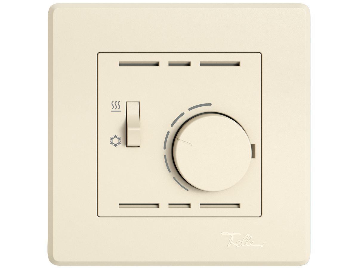 UP-Raumthermostat EDIZIO.liv SNAPFIX® m.Schalter Heizen/Kühlen 230VAC 50Hz cr